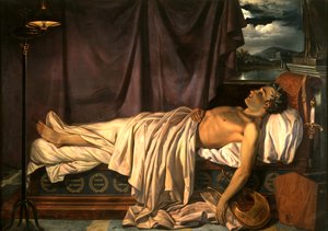 Lord Byron sur son lit de mort